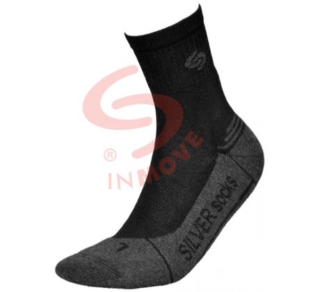 Atletické ponožky so striebrom - čierna+antracitová