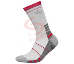 Pánske športové ponožky - šedá+červená