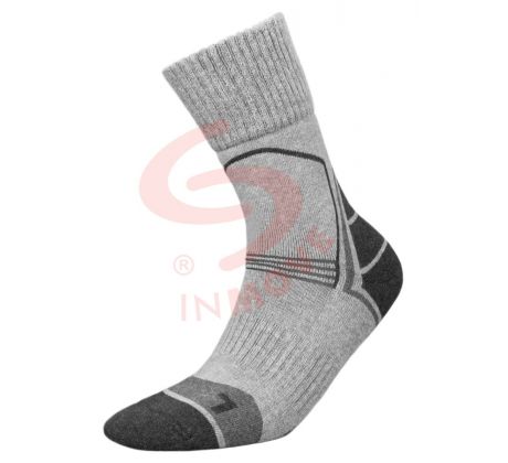 Trekingové ponožky - grafitová+ šedá
