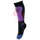 Detské lyžiarske ponožky - čierna+fialová