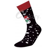 Pánske ponožky "Snehuliak" čierne