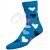 Dámske ponožky - srdiečko - svetlomodrá