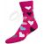 Dámske ponožky - srdiečko - ružová